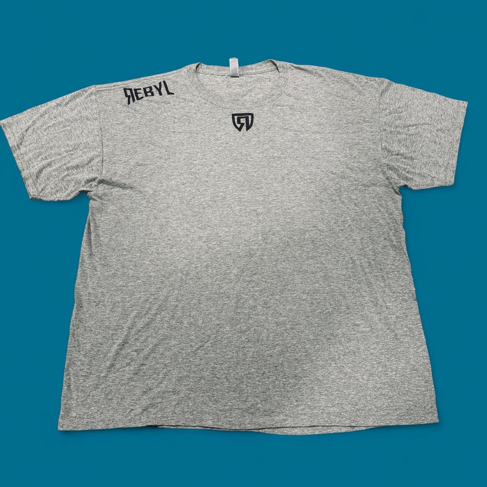 Gym Bodybuilding Workout Skater Gray Rebyl Tee Simple T-Shirt XL